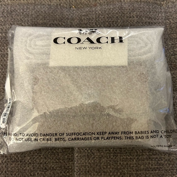 COACH Mini Wallet On A Chain In Signature Canvas With Strawberry Emblem - Picture 7 of 7